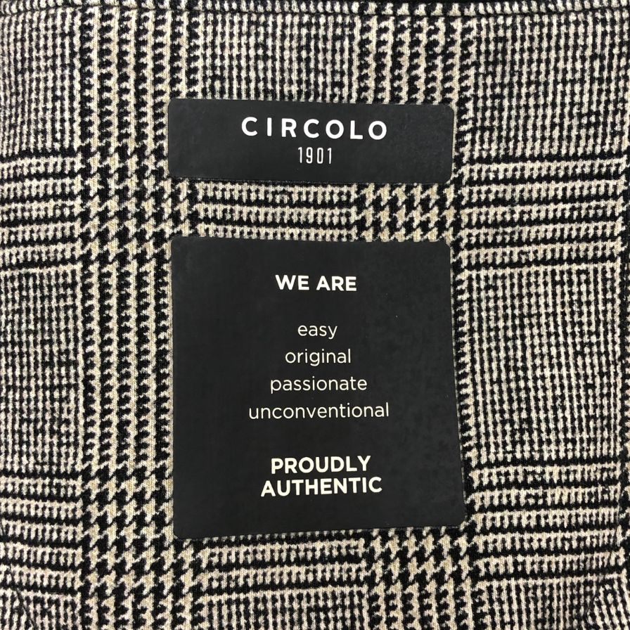美品◆チルコロ テーラードジャケット 1901 ダブル グレンチェック グレー系 メンズ サイズ 46 CIRCOLO 1901 【AFB30】