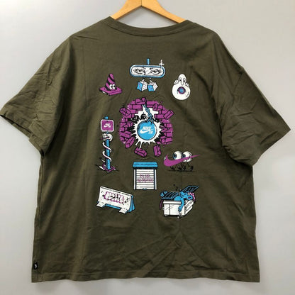 美品◆ナイキ 半袖Tシャツ SB M90 SKATE CHAR グリーン メンズ サイズXXL NIKE 【AFB3】