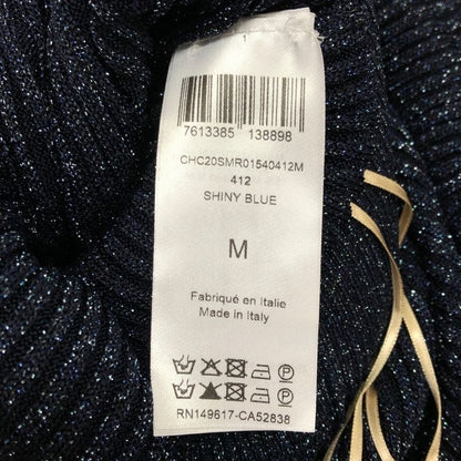 中古■クロエ ワンピース ラメ ニット ロング 長袖 ネイビー レディース サイズM Chloe 【AFB9】