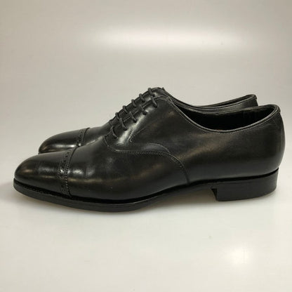 エドワードグリーン レザーシューズ ストレートチップ バークレー 筆記体ロゴ 82ラスト ブラック UK7E EDWARD GREEN ビジネスシューズ 約25.5cm【LA】【中古】