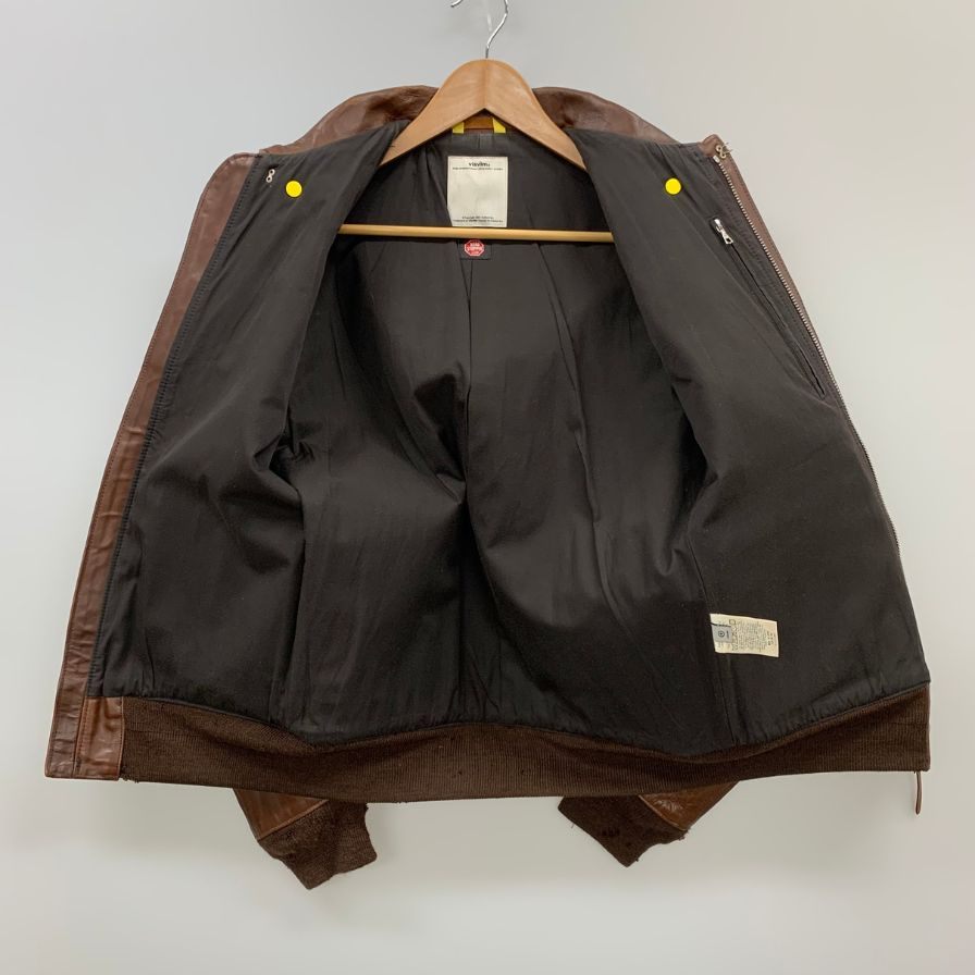 中古◆ヴィズヴィム ビズビム レザージャケット エレメンドルフジャケット メンズ ホースレザー サイズS ブラウン visvim 【AFG1】