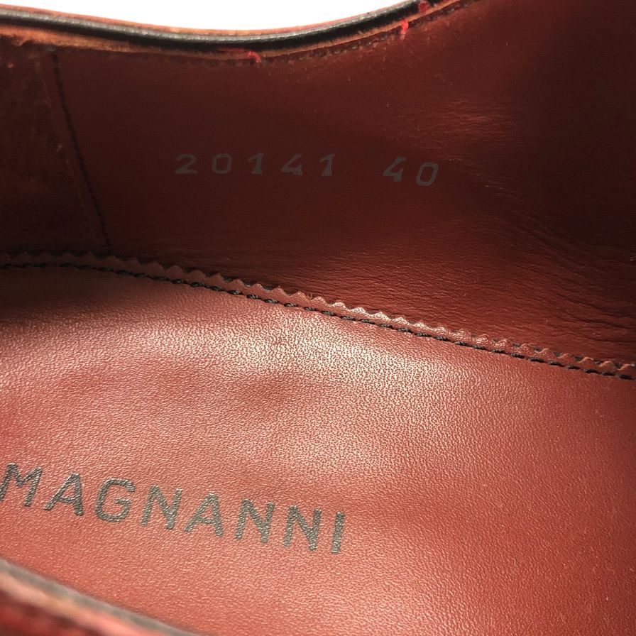 極美品◆マグナーニ レザーシューズ 20141 サイズ40 ブラウン メンズ MAGNANNI【AFC43】