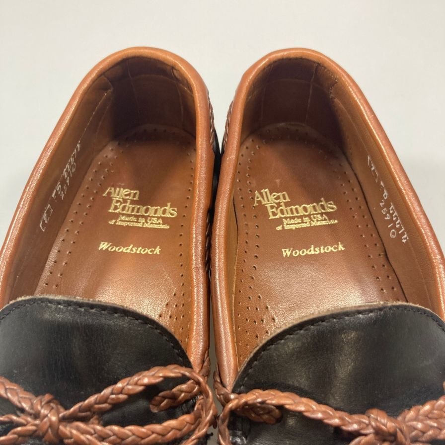 アレンエドモンズ ローファー キルト  ブラックブラウンコンビ サイズUS7D Allen Edmonds 約25.0cm【AFC15】