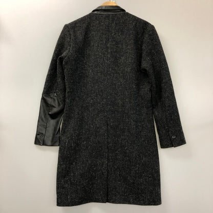 美品◆ノーアイディ チャスターコート ウール シープスキン ブラック メンズ サイズ2 NO ID. 【AFA18】