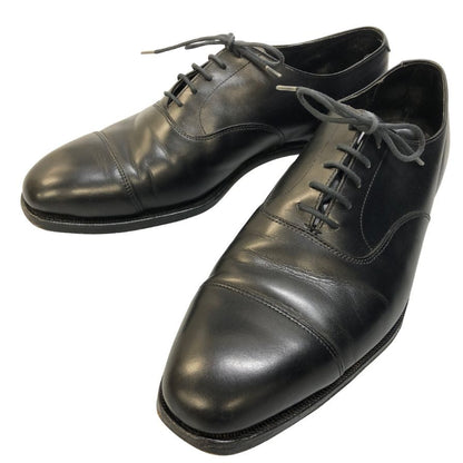 ジョージ クレバリー レザシューズ キャップトゥ 8401L-12 メンズ サイズ8E ブラック George Cleverley 約27.0cm【AFD9-2】