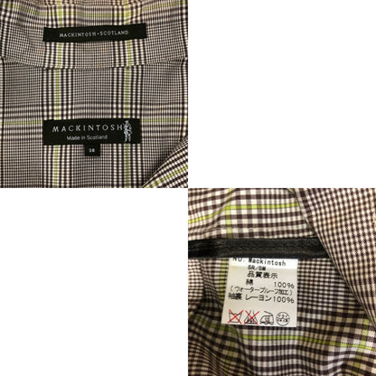 美品◆マッキントッシュ コットンコート スコットランド製 チェック柄 八木通商 メンズ サイズ38 ブラウン系 MACKINTOSH 【AFF19】