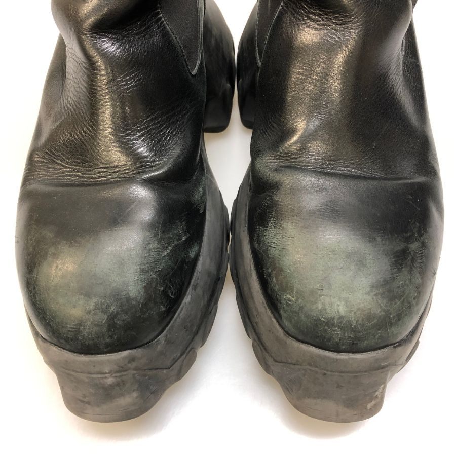 リックオウエンス ビートルメガトラクターブーツ ブラック レザー メンズ サイズ41 RU02D6860 RICK OWENS 約26.0cm【AFD7】