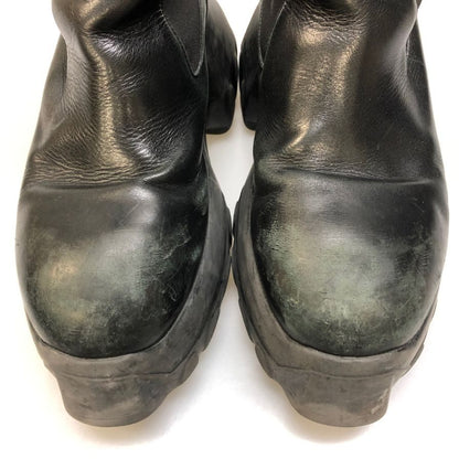 リックオウエンス ビートルメガトラクターブーツ ブラック レザー メンズ サイズ41 RU02D6860 RICK OWENS 約26.0cm【AFD7】