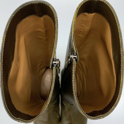 トッズ ドライビングブーツ ロングブーツ カーキ レディース サイズ38 TOD'S 約24.5cm【AFI30】