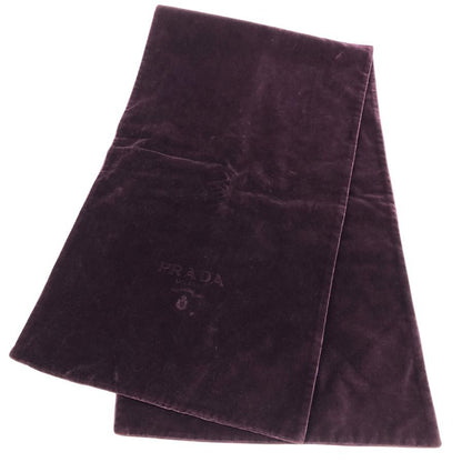 プラダ マフラー ベロア パープル コットン ユニセックス PRADA【AFI21】