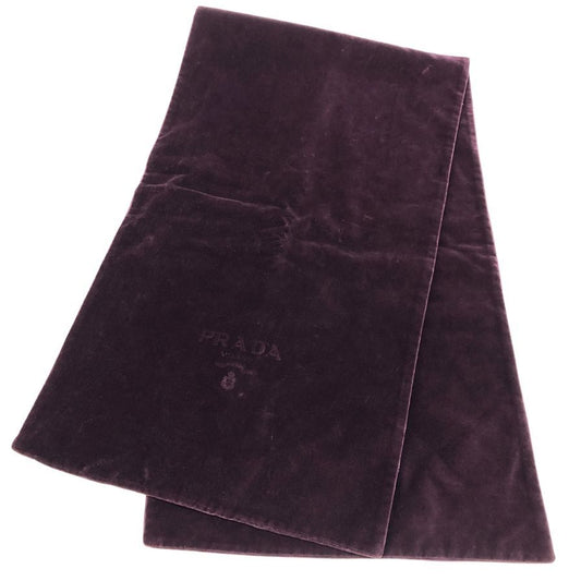 プラダ マフラー ベロア パープル コットン ユニセックス PRADA【AFI21】