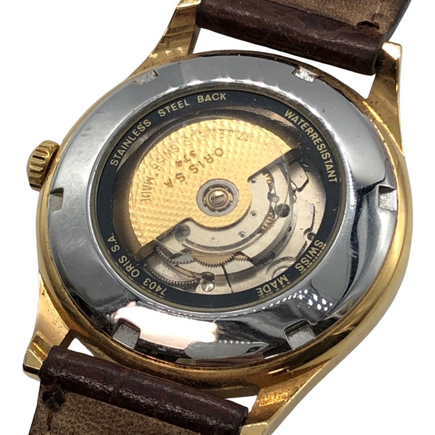 オリス 7403 オートマティック 腕時計 メンズ ゴールド ORIS【AFI4】
