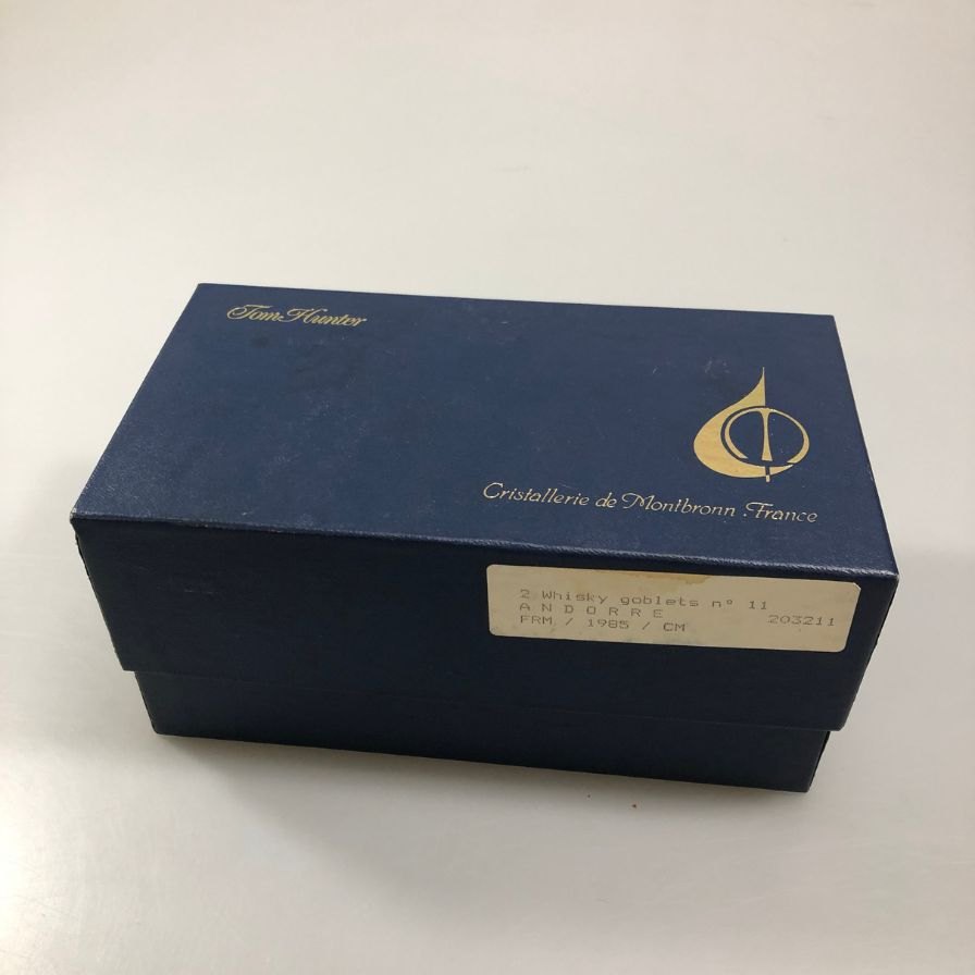 ウイスキー グラス 2客セット Cristallerie de montbronn France【AFI23】【中古】