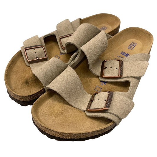 ビルケンシュトック フラットサンダル アリゾナ スエード メンズ サイズ26 トープ BIRKENSTOCK 約26.0cm【AFC30】