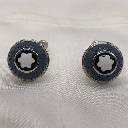 モンブラン カフリンクス 作家シリーズ ヨハン ヴォルフガング フォン ゲーテ シルバー×ブルー MB134674 Montblanc【AFI10】【中古】