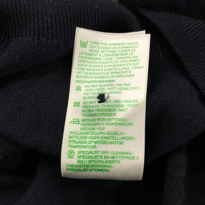 美品◆ジョンスメドレー ヘンリーネックセーター ネイビー メンズ サイズM JOHN SMEDLEY 【AFB14】