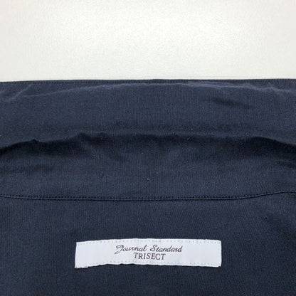 美品◆ジャーナルスタンダード シャツ シルク 半袖 ネイビー サイズM メンズ JOURNAL STANDARD 【AFB6】