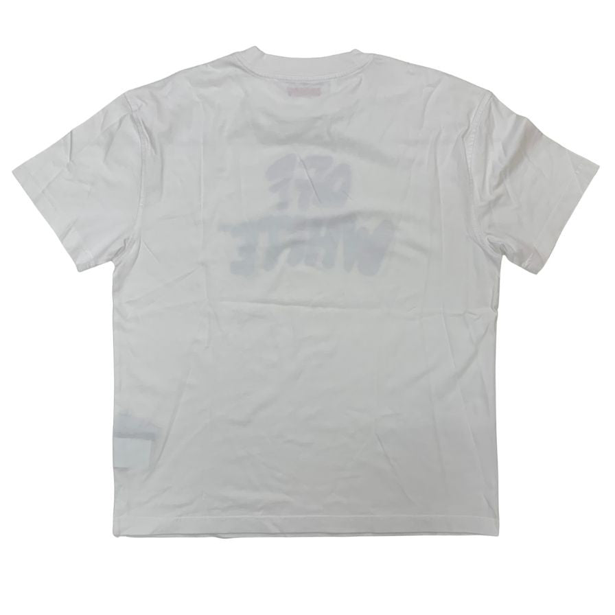 極美品◆オフホワイト グラフィック ロゴTシャツ 23SS OWAA089S23JER017 メンズ サイズM ホワイト OFF-WHITE 【AFB19】