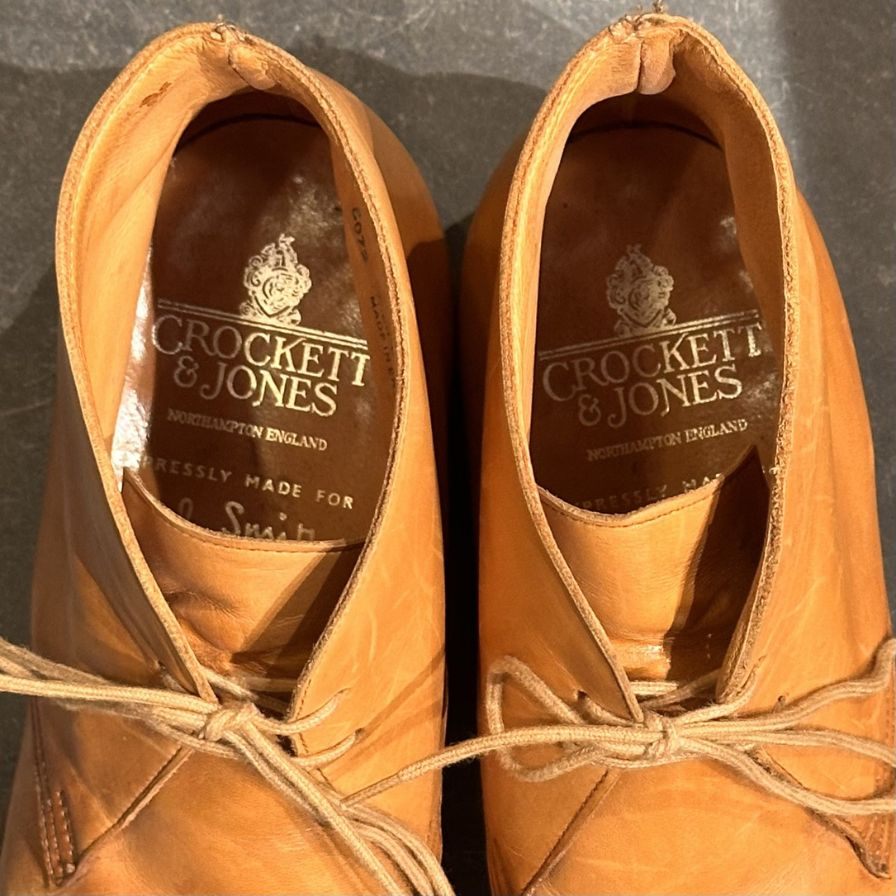 クロケット＆ジョーンズ チャッカブーツ ポールスミス別注 5072 ブラウン サイズUK6.5E CROCKETT&JONES ブーツ 約25.0cm【LA】【中古】