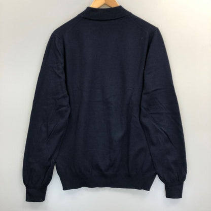 中古◆グランサッソ ウールニット モックネック ネイビー メンズ サイズ50 Gran Sasso 【AFB6】