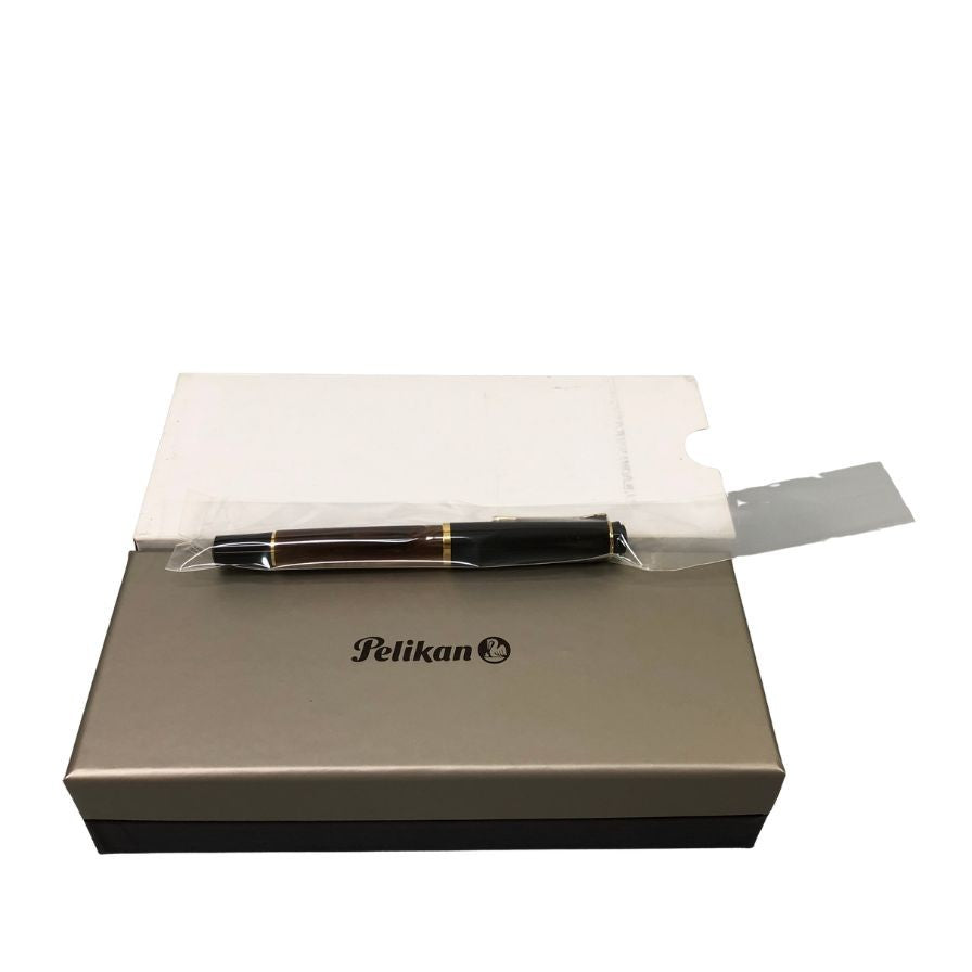 ペリカン 万年筆 クラシック M200 24金ゴールドプレート マーブルブラウン ブラック PELIKAN【AFI8】