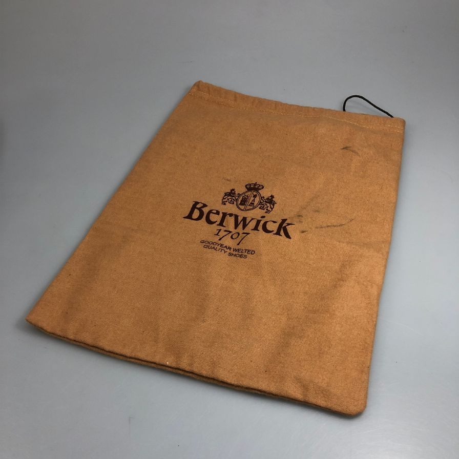 バーウィック 4406 レザーシューズ プレーントゥ レザー ブラック メンズ サイズUK7 Berwick ビジネスシューズ 約26.0cm【LA】【中古】