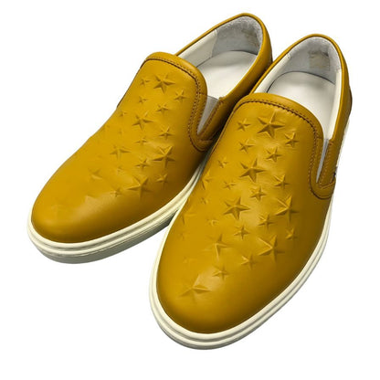 ジミーチュウ スリッポン スニーカー イエロー エンボス サイズ40 メンズ JIMMY CHOO 約25.0cm【AFD12】