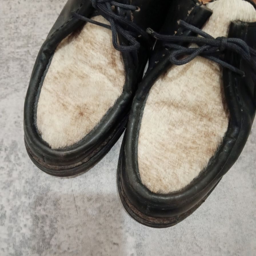 パラブーツ レザーシューズ ミカエル チロリアンシューズ ポニー ブラック メンズ サイズ42 PARABOOT ビジネスシューズ 約26.5cm【LA】【中古】
