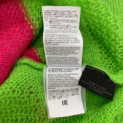 極美品◆ジャンニ ヴェルサーチ セーター モヘア混 ネオンカラー レディース サイズ42 グリーン GIANNI VERSACE 【AFB12】