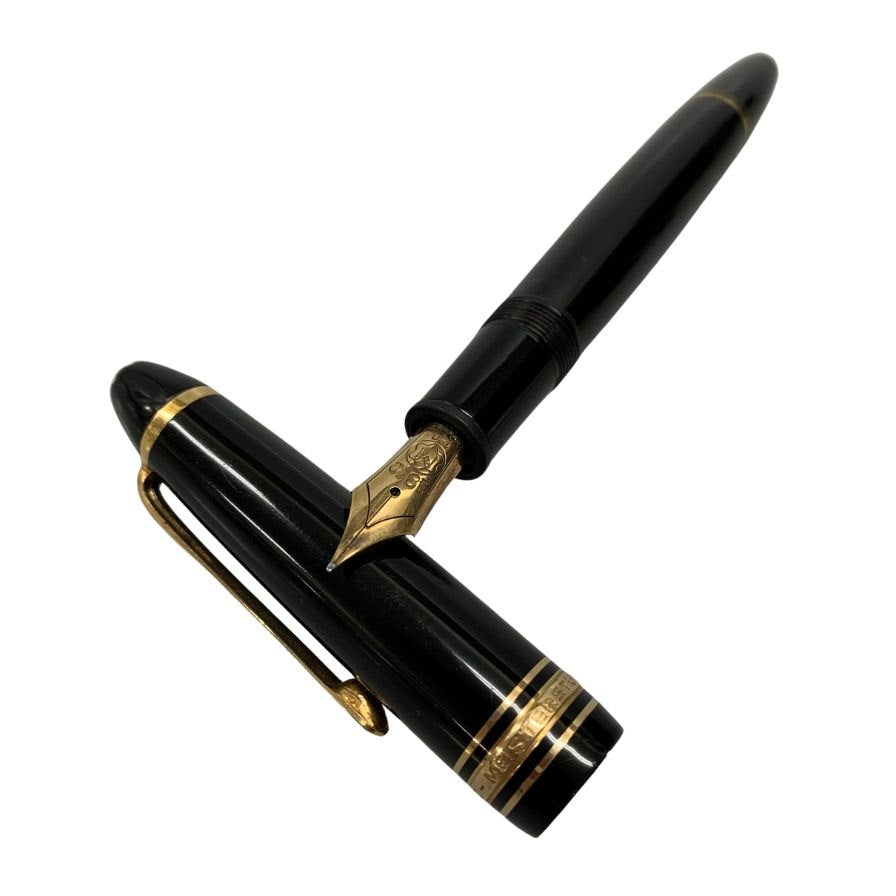 中古◆モンブラン 万年筆 マイスターシュテュック 4810 No.146 ペン先14C 585 ブラック×ゴールド MONTBLANC【AFI8】