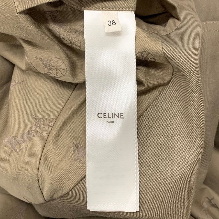 新品同様◆セリーヌ バイ エディスリマン トレンチコート 2M648984C ベージュ サイズ38 レディース CELINE 【AFF19】