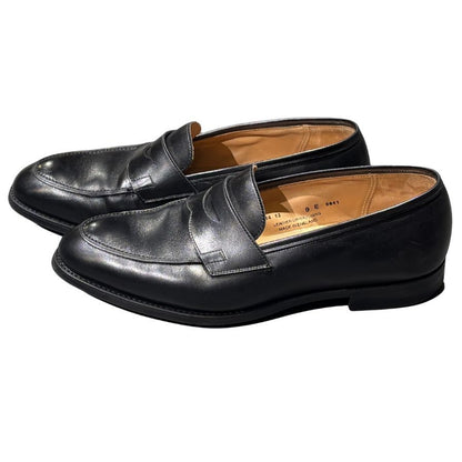 クロケット&ジョーンズ レザーシューズ ローファー  6414 ブラック メンズ サイズUK9E CROCKETT&JONES ローファー 約27.5cm【LA】【中古】