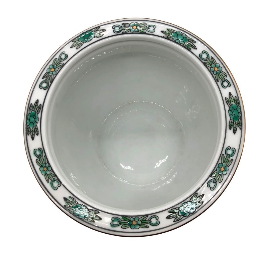 ゴールド イマリ 有田焼 小鉢 手描き 雉 ホワイト＆グリーン GOLD IMARI【AFI26】【中古】