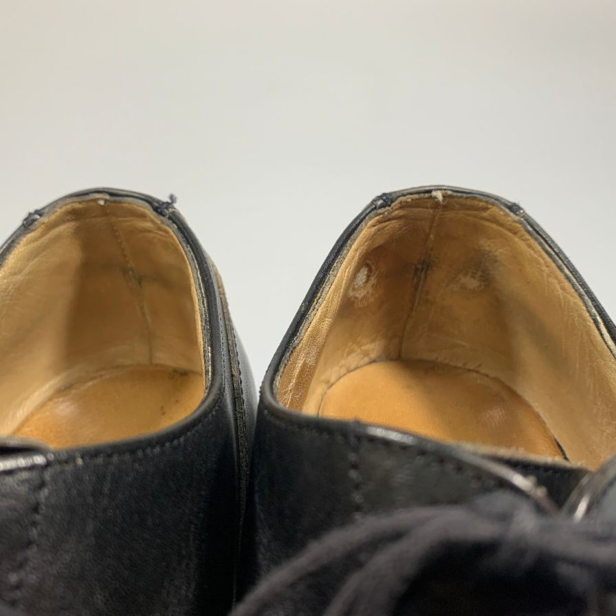 パラブーツ レザーシューズ シャンボード Uチップ リスレザー ブラック サイズUK7.5F PARABOOT 約26.0cm【AFC28】