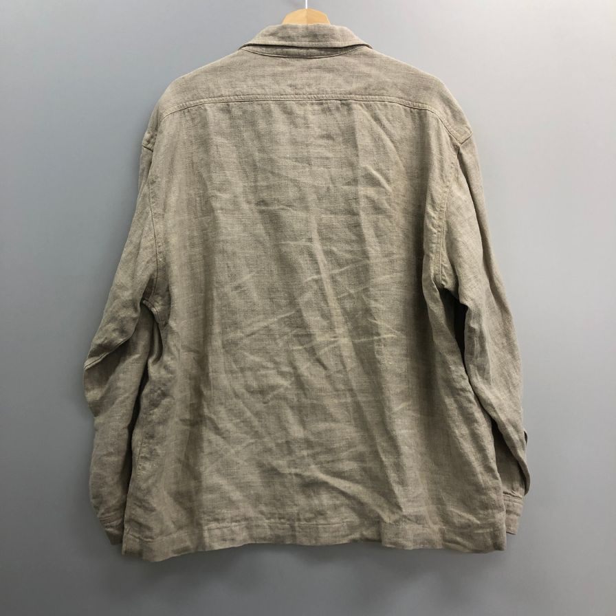 美品◆ブラウネル社製 ヴィンテージ  ジップブルゾン リネン MADE IN ITALY サイズXL ベージュ BROWNELL 【AFB2】