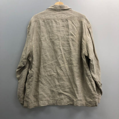 美品◆ブラウネル社製 ヴィンテージ  ジップブルゾン リネン MADE IN ITALY サイズXL ベージュ BROWNELL 【AFB2】