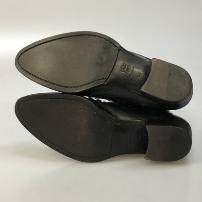 アレキサンダーマックイーン レザーブーツ ロングブーツ 23919 サイドジップ 装飾 メンズ ブラック サイズ44 Alexander McQueen 約30.0cm【AFI30】