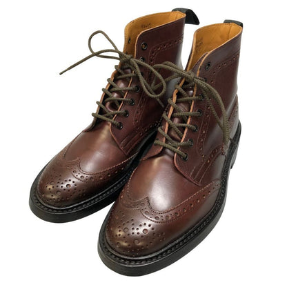 トリッカーズ カントリーブーツ モールトン ウイングチップ 913439 M2508 ブラウン UK8.5 Tricker’ｓ ブーツ 約27.0cm【LA】【中古】