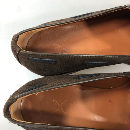 ハケットロンドン タッセルローファー スエード メンズ サイズUK6 ブラウン×ブラック HACKETT LONDON 約25.0cm【AFC48】