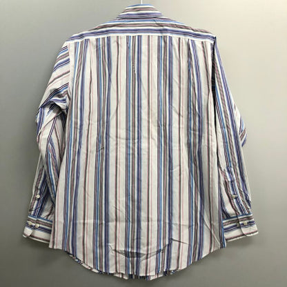 中古◆ポロ ラルフローレン ボタンダウンシャツ 90S クラシックフィット ストライプ マルチカラー メンズ サイズM Polo Ralph Lauren 【AFB5】