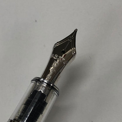 プラチナ 万年筆 センチュリー 3776 透明 クリア ペン先14K B 585 日本製 PLATINUM CENTURY【AFI8】