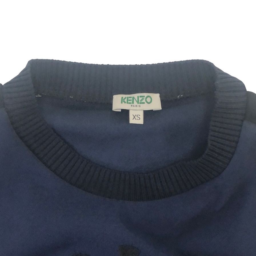 美品◆ケンゾー トップス 長袖 刺繍 ネイビー メンズ サイズXS KENZO 【AFB43】