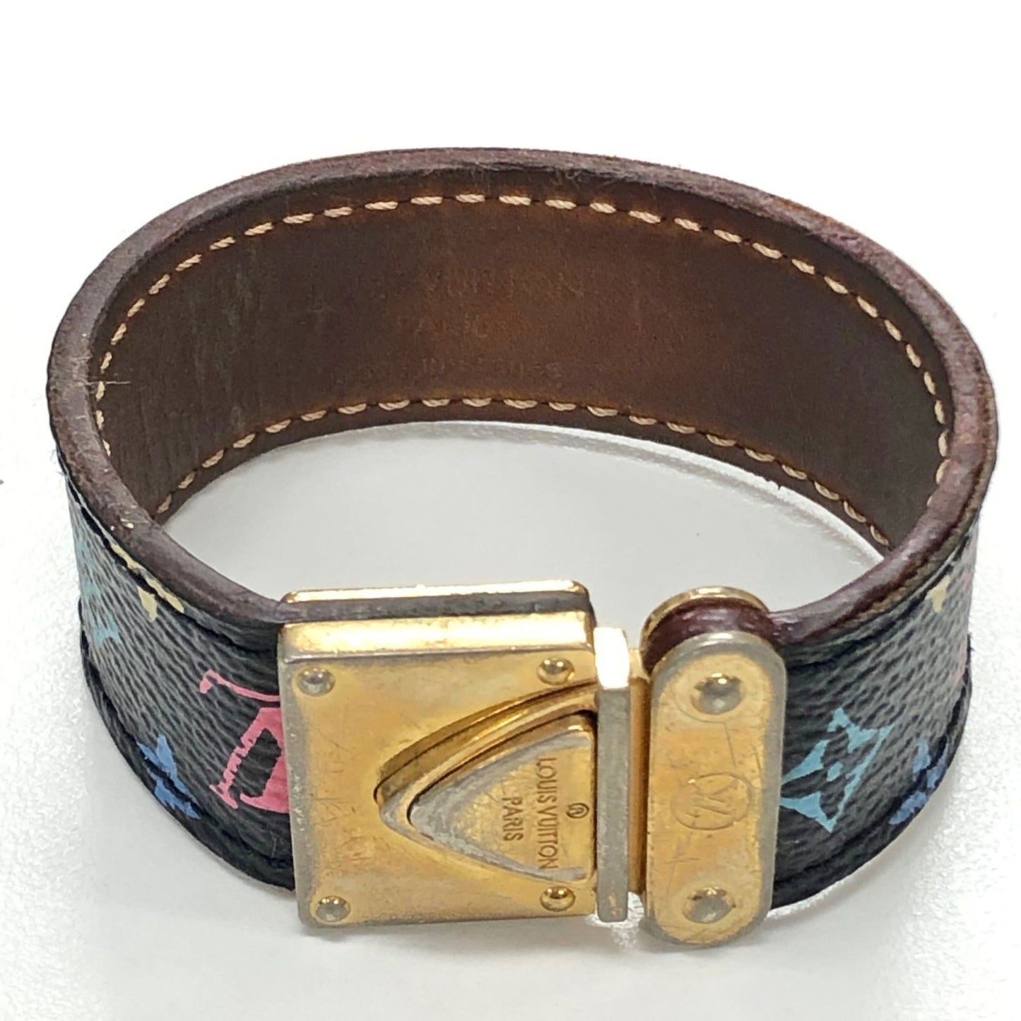 ルイヴィトン ブレスレット モノグラム ブラスレ コアラ M65347 レザー ブラック サイズS LOUIS VUITTON