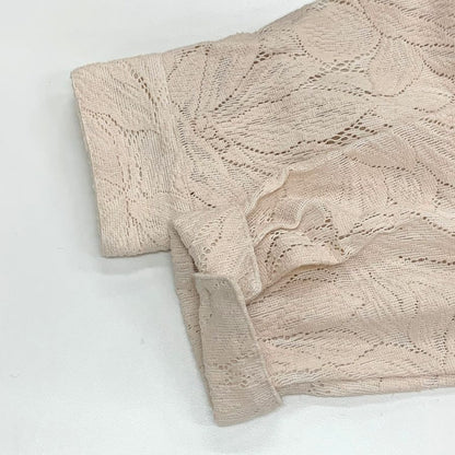 美品◆クラネ カーテンレーススリットシャツ コットン ベージュ レディース サイズ1 14122-4062 CLANE 【AFB12】