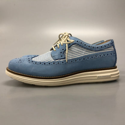 コールハーン レザーシューズ C38485 オリジナルグランドリマスタードロングウィングオックスフォード サイズ7 ブルー系 メンズ COLE HAAN 約25.5cm【AFC6】