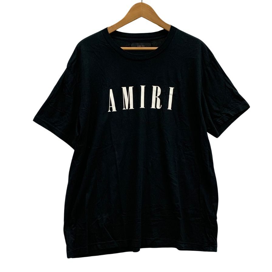 美品◆アミリ Tシャツ 半袖 ロゴ ブラック サイズ40 メンズ AMIRI 【AFB2】