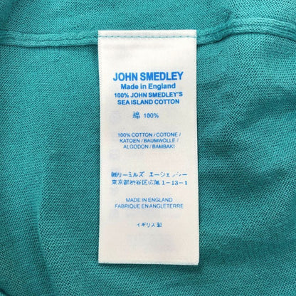 美品◆ジョンスメドレー ニット ロングスリーブニット Vネック ブルー系 メンズ サイズS JOHN SMEDLEY 【AFB14】