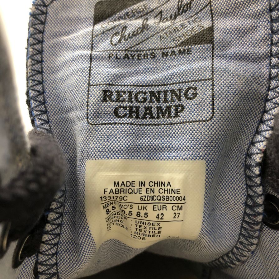 コンバース チャックテイラー ローカットスニーカー レイニングチャンプ キャンバス ネイビー メンズ サイズ27cm CONVERSE CHUCK TAYLOR REIGNING CHAMP 約27.0cm【AFC35】