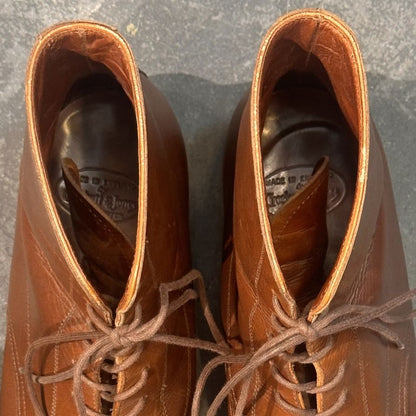 クロケット&ジョーンズ レザーブーツ 9899  キャップトゥ ブラウンUK7D CROCKETT&JONES ブーツ 約25.5cm【LA】【中古】