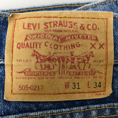 リーバイス デニム 505 90S ボタン裏525 USA製 インディゴ メンズ W31 L34 LEVI’S 【AFA18】